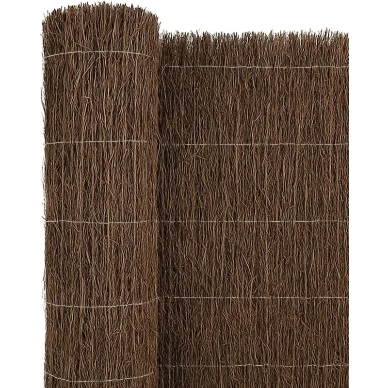 Cerramiento Natural de Brezo 1400 g/m² Ocultación 80% con Alambre Cosido Thayba