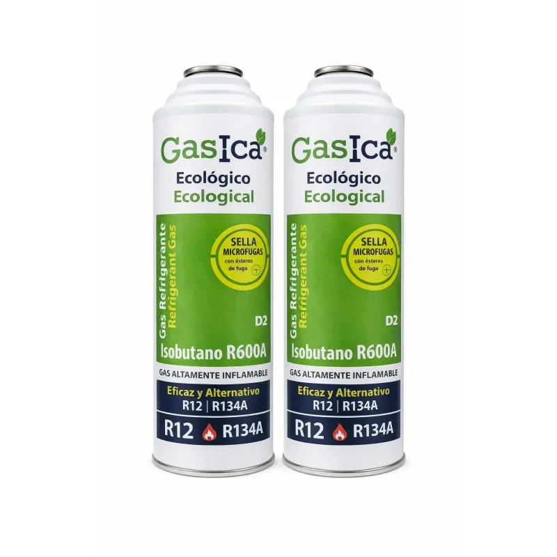 Pack 2 unidades Gas ecológico profesional GASICA D2 para refrigeración y climatización