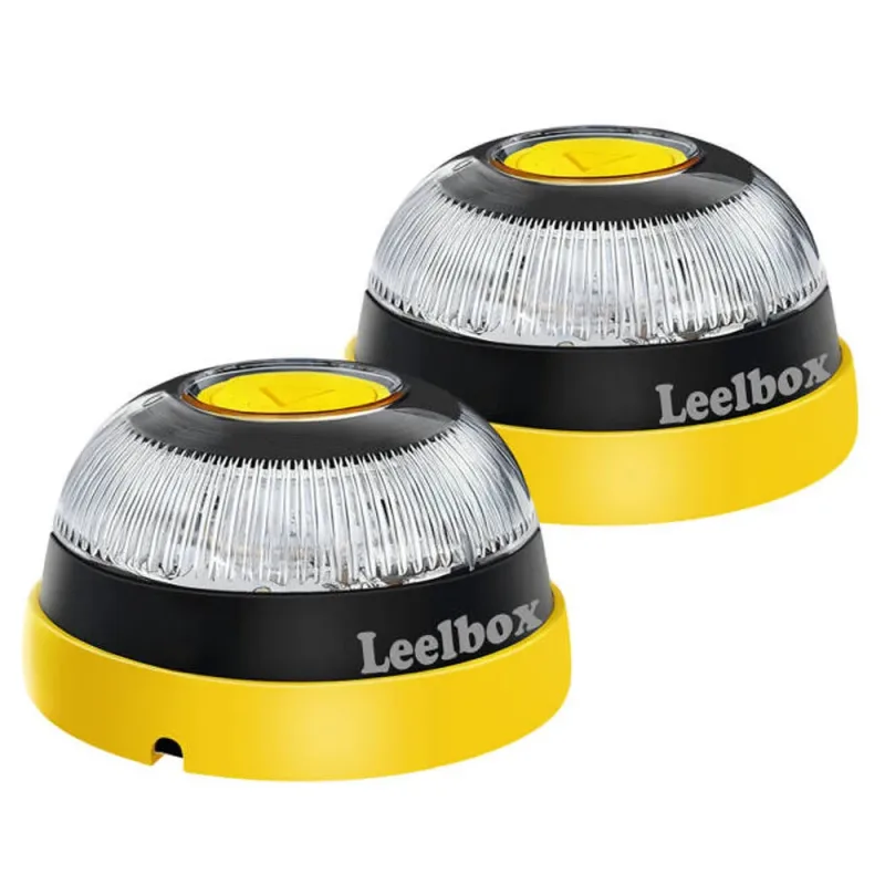 LEELBOX Baliza V16 Geolocalización DGT 3.0 | Led Conexíon | Bateria | GPS Homologada por DGT [SIM y Datos Pagados hasta 2038]