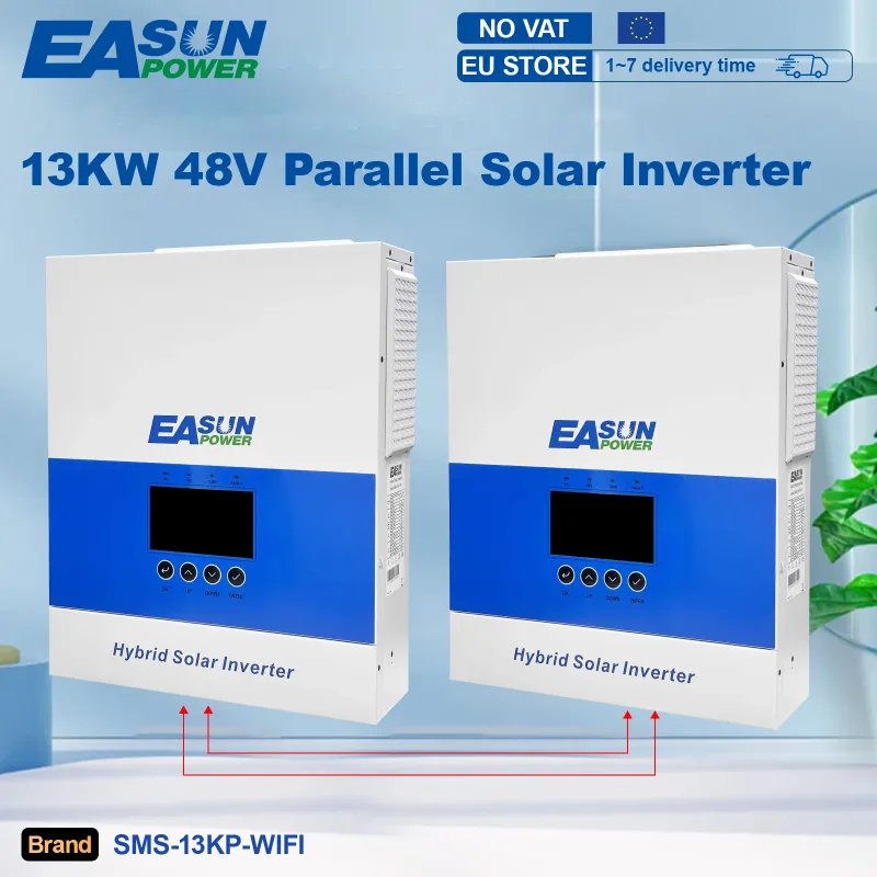 Inversor Híbrido Paralelo EASUN POWER de 13KW, 240A, 450V, Energía Solar, Controlador MPPT de 48V, Carga con Monitor WIFI RS485, Stock en la UE