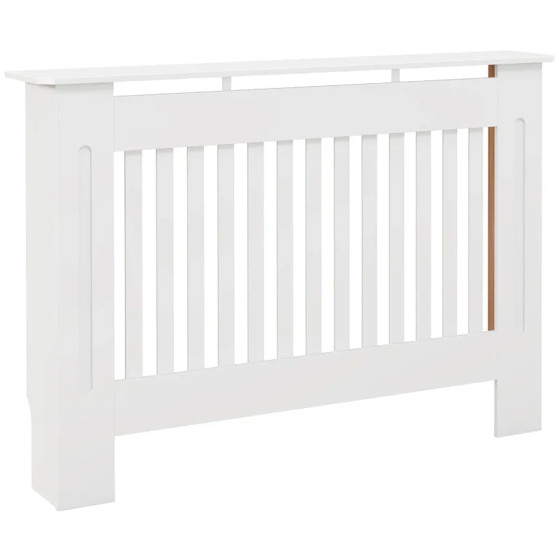 Manta protectora para radiador HOMCOM, manta de diseño para radiador, panel de gabinete para radiador, 112L x 19L x 81H cm, MDF blanco