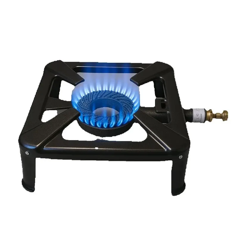 Hornillo de Gas Portátil para Cocina Exterior, Ideal para Camping, Paellas y Caza, con Quemador de Alta Potencia y Estructura Metálica Reforzada