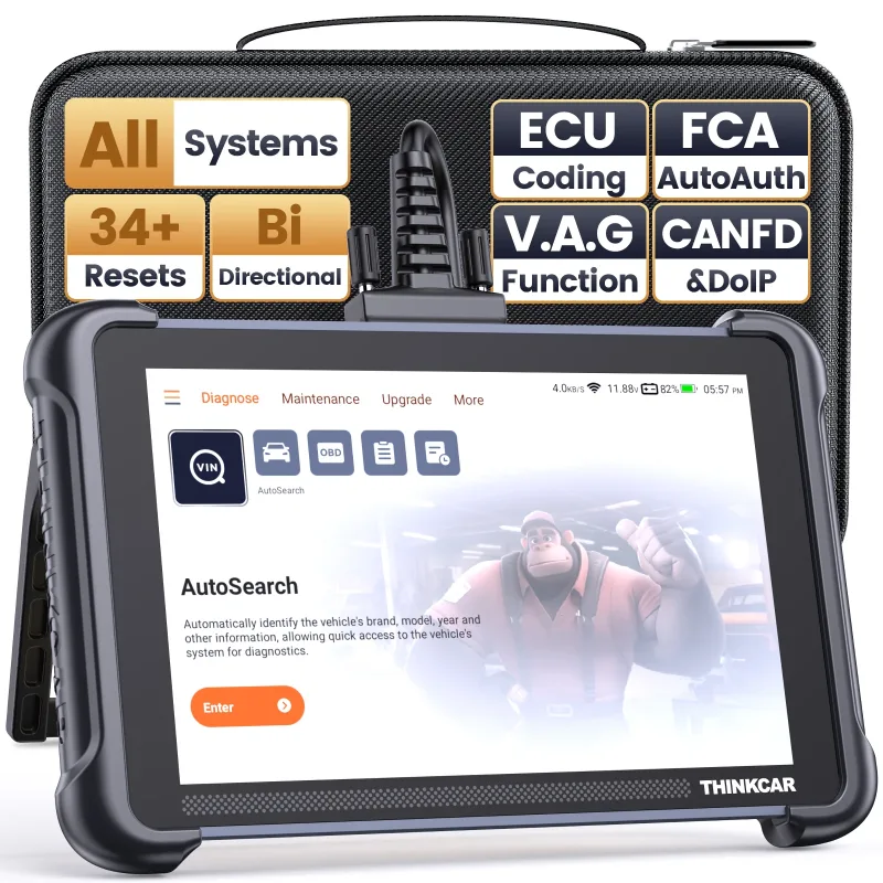 Actualización gratuita de por vida THINKCAR THINKSCAN 689 Escáner OBD2 CAN FD/DOIP Codificación ECU Control bidireccional 34 Reinicio Sistema completo