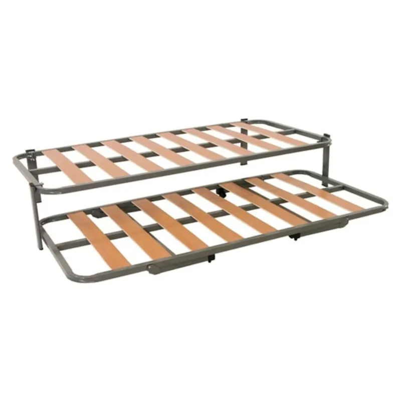 Herraje Completo Cama Nido Canguro 90x190 cm + 2 SOMIERES Tubo 30x30 mm, Balda Ancha, Patas Incluidas