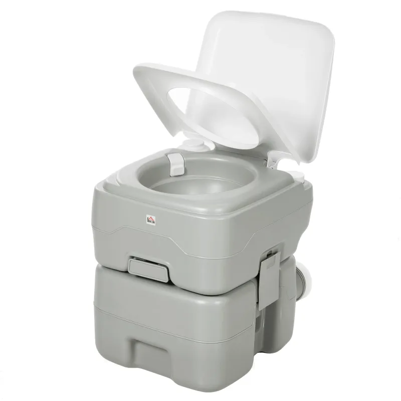 HOMCOM Inodoro Portátil Químico Baño WC para Camping Ancianos Caravana 20L con