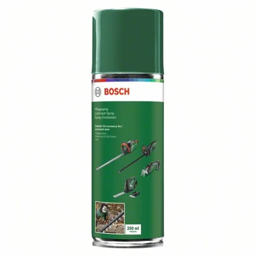 Bosch Lubricante en espray para cuchillas cortasetos, cuchillas cortacésped y arreglasetos, Keo - 250 ml