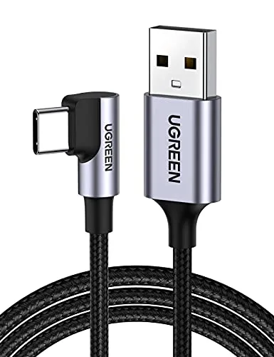 UGREEN Angled USB-C to USB-A Data Cable Negro 1M