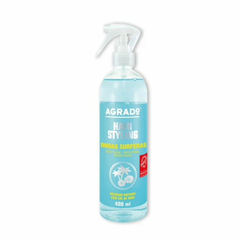 Agrado Ondas Surferas, Spray de agua salada para el pelo (Cabello natural), 400 ml, 1 unidad