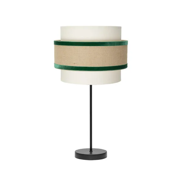 Lámpara de sobremesa Gr. Cornalina 1xe27 Beis/verde 30d