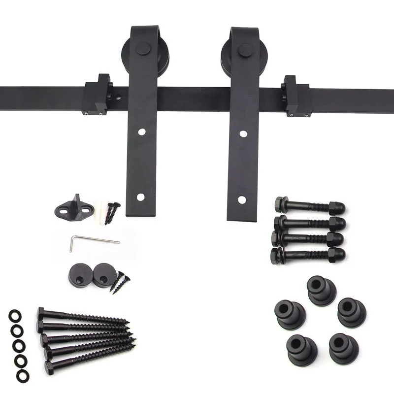 Schiebetürsystem montageset laufschiene holztür schiebetürbeschlag 183/200cm
