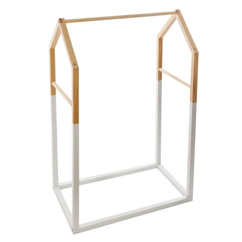Wellhome perchero infantil en madera natural 60x37x99 cm