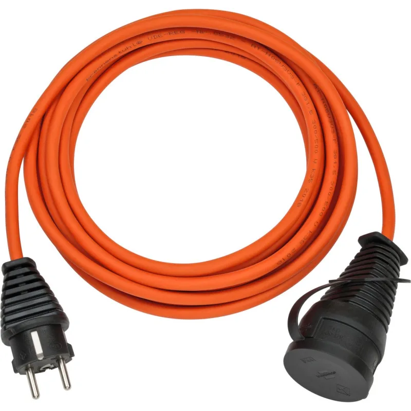 Cable alargador de corriente brennenstuhl 1169960, naranja y negro, 40 m, resistente al aceite y a los rayos uv (1169960)