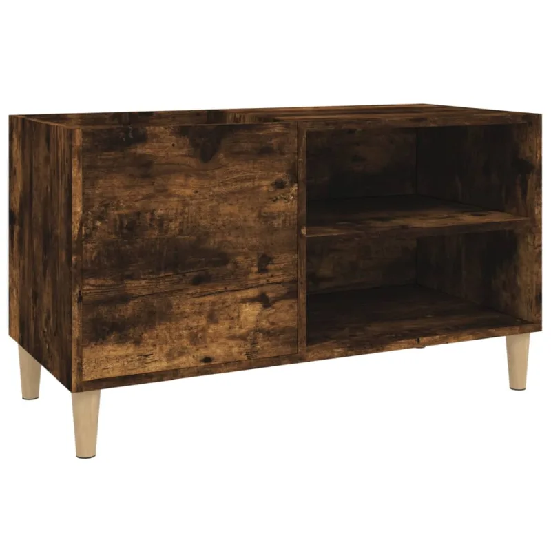 Mueble de almacenaje | mueble discos madera contrachapada roble ahumado 84,5x38x48 cm cfw855051