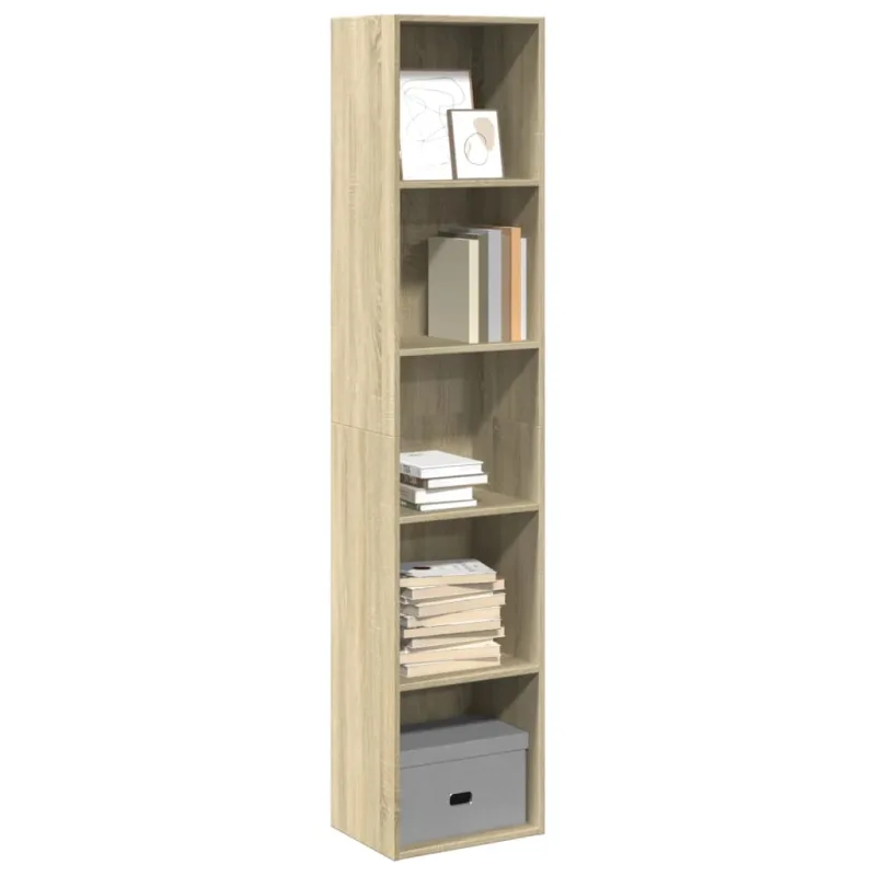 Librería roble sonoma 40x30x189 cm madera contrachapada