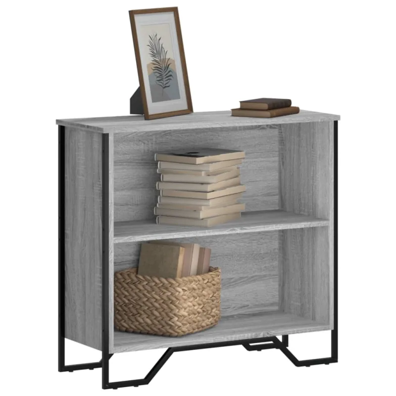 Librería sonoma gris 80x31x74,5 cm madera contrachapada