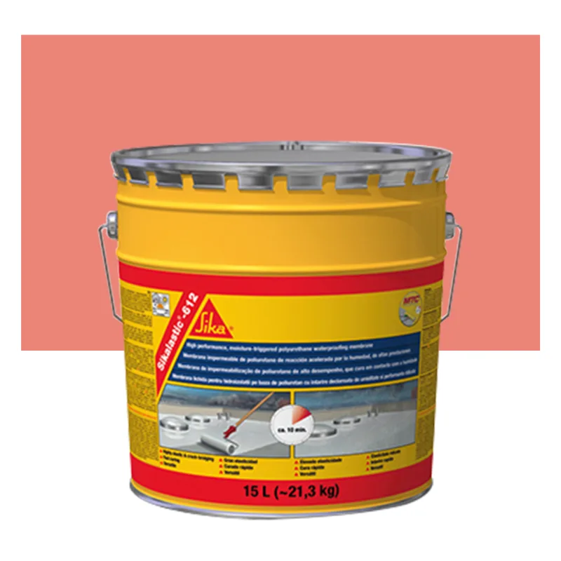 Pintura impermeabilizante líquido sikalastic 612 15l terracota