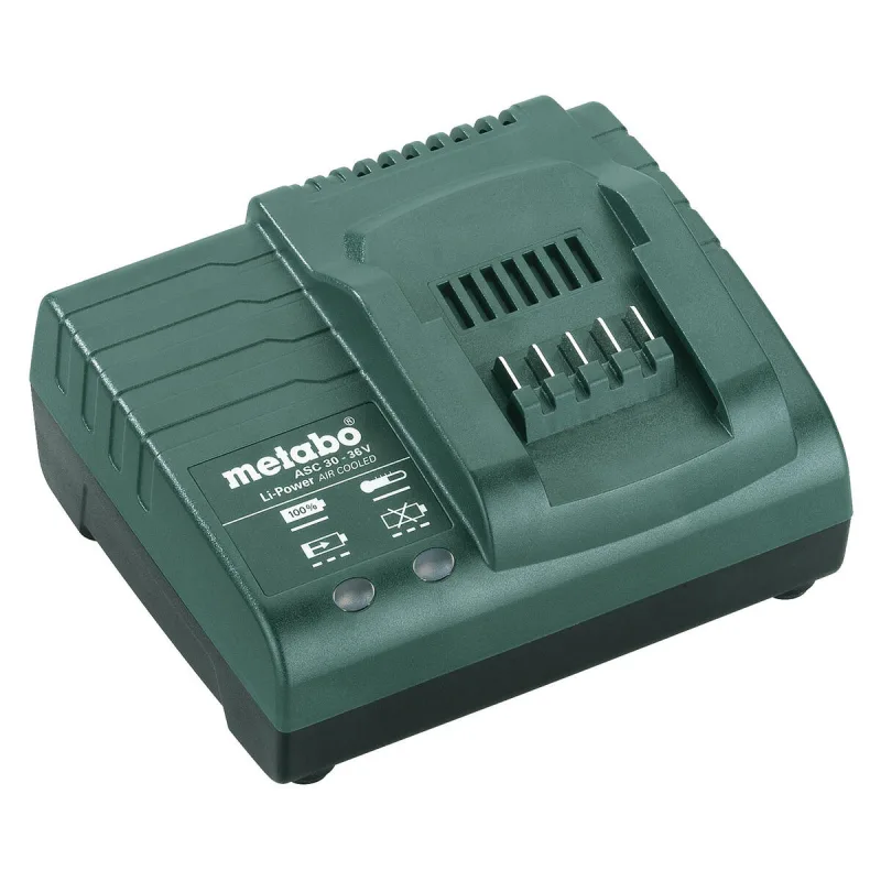 Cargador para batería metabo asc55 con indicador de carga