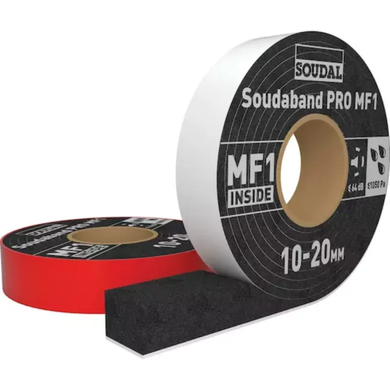 Soudaband pro mf1 - cinta de sellado autoadhesiva precomprimida ec 1 plus - soudal - 63/4-10 mm - 12 m