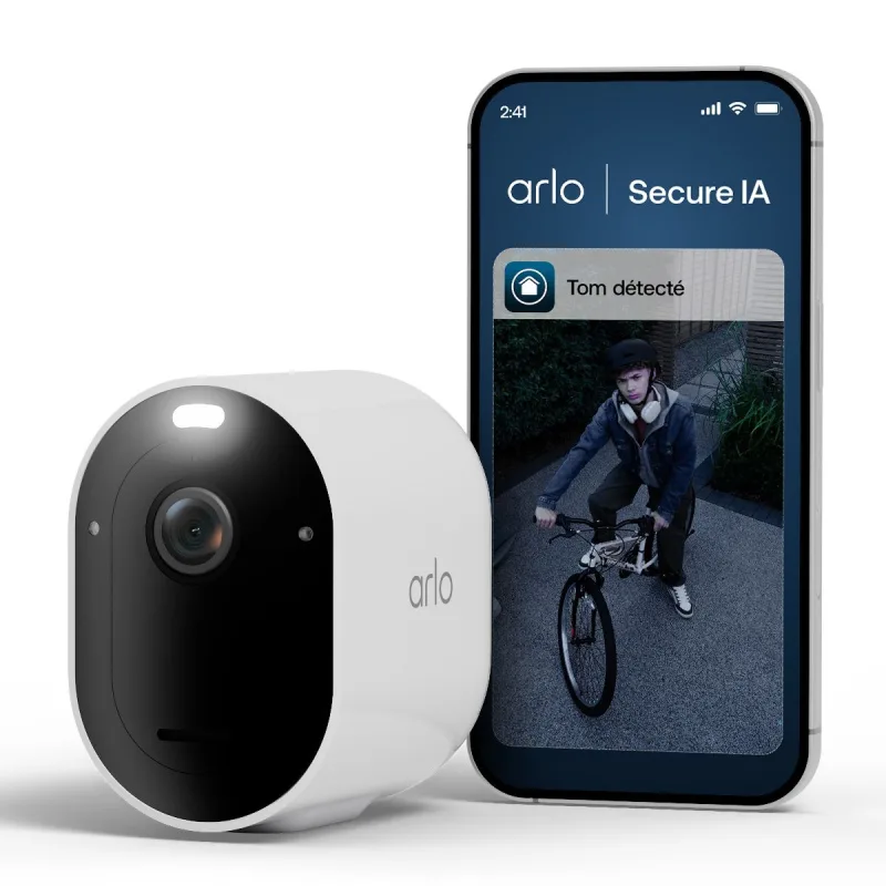 Kamera sieciowa do monitoringu arlo pro 6 2025 edition 2k hdr, odporna na warunki atmosferyczne, do użytku na zewnątrz i wewnątrz, biała