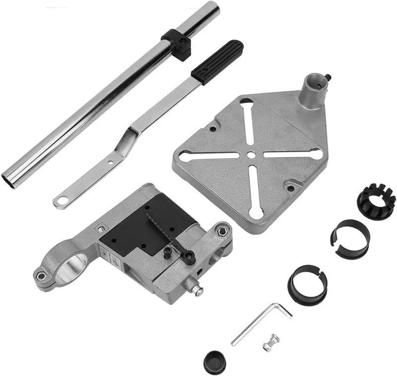 Soporte de taladro universal ajustable, para taladro de suelo con tope en aluminio, taladro de banco