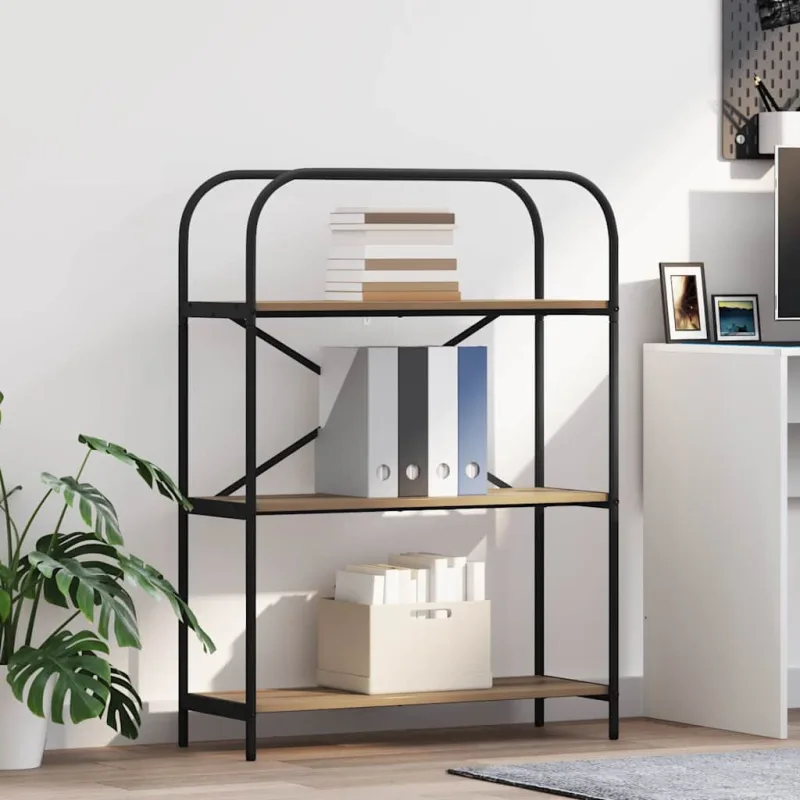 Estantería de roble hecha a mano, 80 x 30 x 109 cm, madera de ingeniería. - pangivo