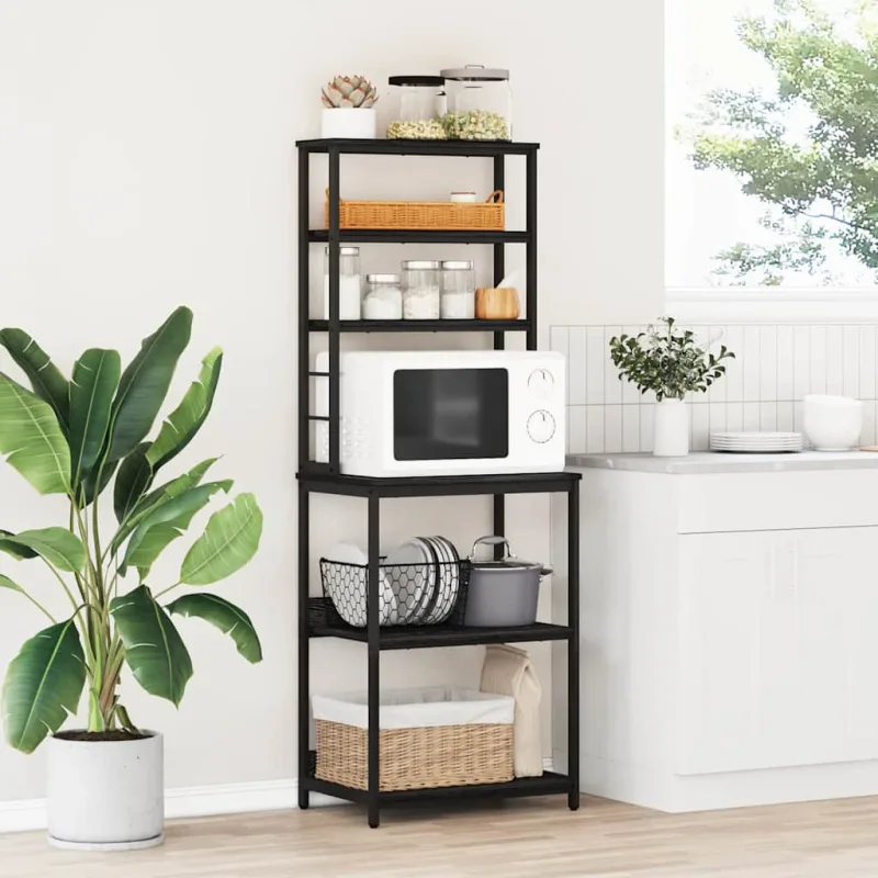 Estantería de cocina, roble negro, 60 x 40 x 168 cm - pangivo