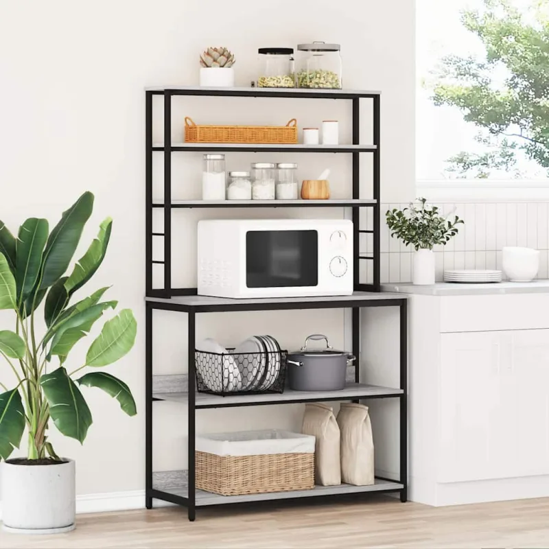 Estantería de cocina sonoma gris de 100 x 40 x 168 cm. - pangivo