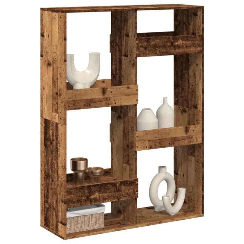 Tabique divisorio de madera reciclada, 100x33x135cm, madera de ingeniería. - pangivo