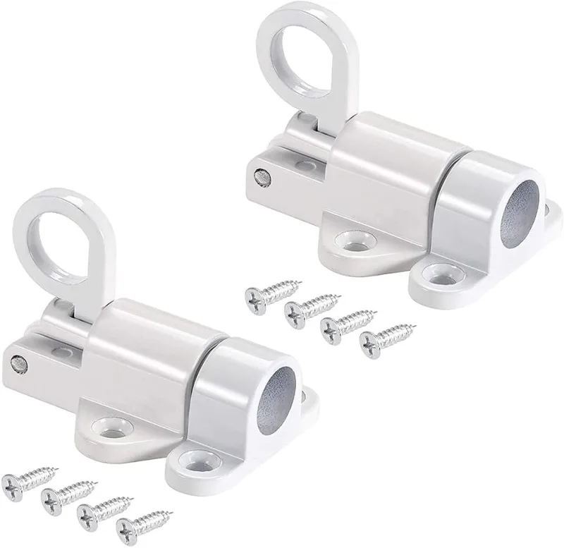 Verrou porte aluminium 2 pièces automatique, alliage boulon ressort avec vis loquet rebond pour armoires cuisine chambre