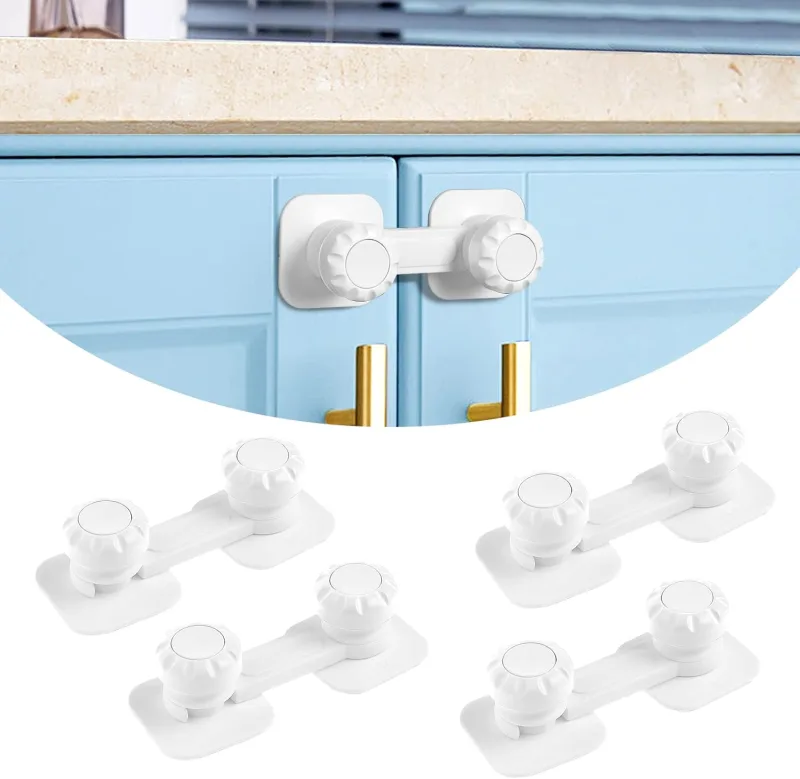 Juego puertas armario seguridad para niños seguridad para niños para cajones cerraduras armario seguridad para niños cerraduras para bebés adhesivo