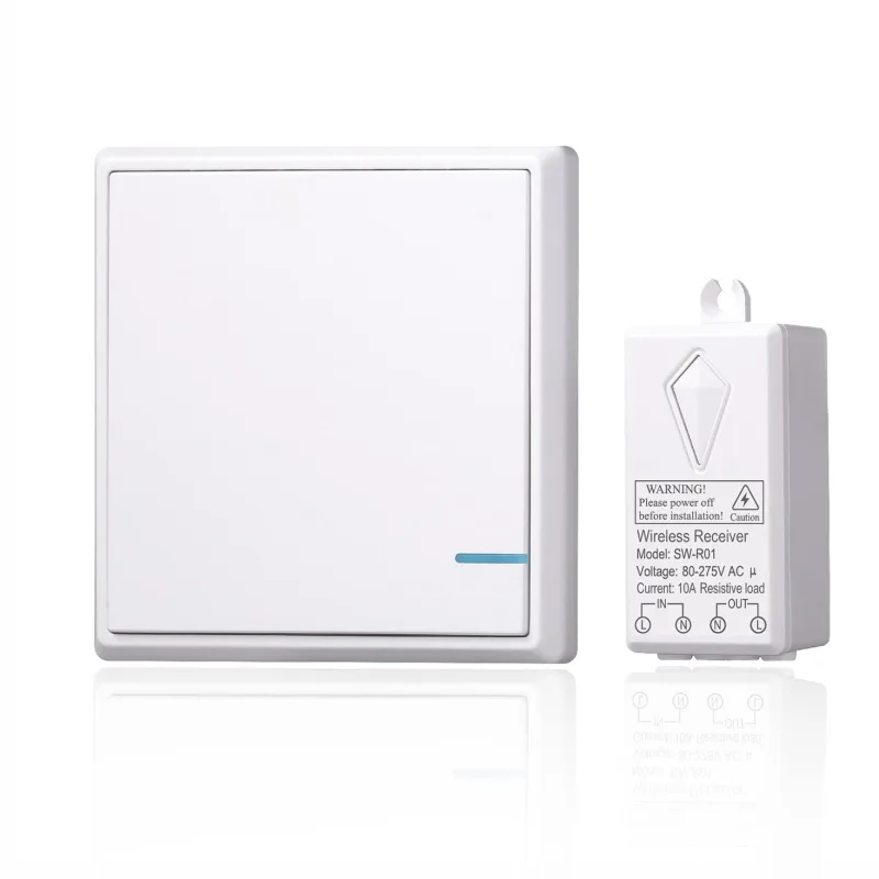 Kit de interruptor y receptor inalámbrico control remoto de encendido apagado para luces lámparas led electrodomésticos no requiere wi fi ni cableado
