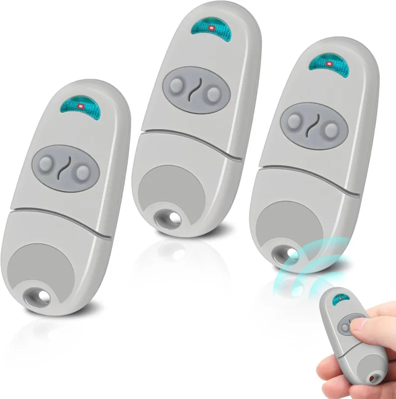 3 piezas de mando a distancia para puerta de garaje, 433,92 mhz, mando a distancia compatible con 433,92 mhz telecommande ev, na, ee, 2 canales