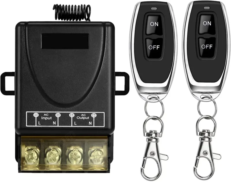 Interruptor de control remoto on off inalámbrico de alta potencia rf ac para luz bomba de agua electrodomésticos irrigación