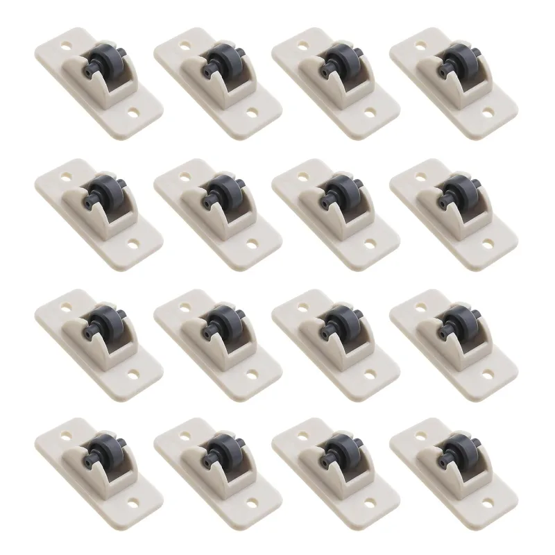 16pcs rodillos autoadhesivos de plástico 4.7x2.4x1.7cm para armario cajón caja de almacenaje muebles polea rodillos beige