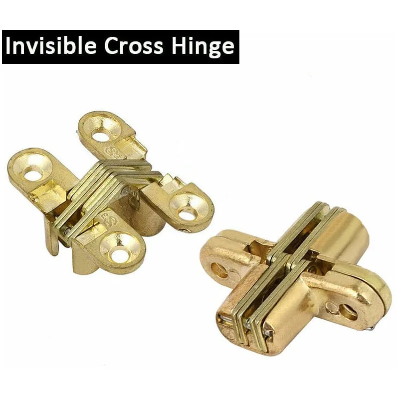 Bisagra invisible en cruz de hinge tools para mesas plegables y armarios de madera (1 unidad)