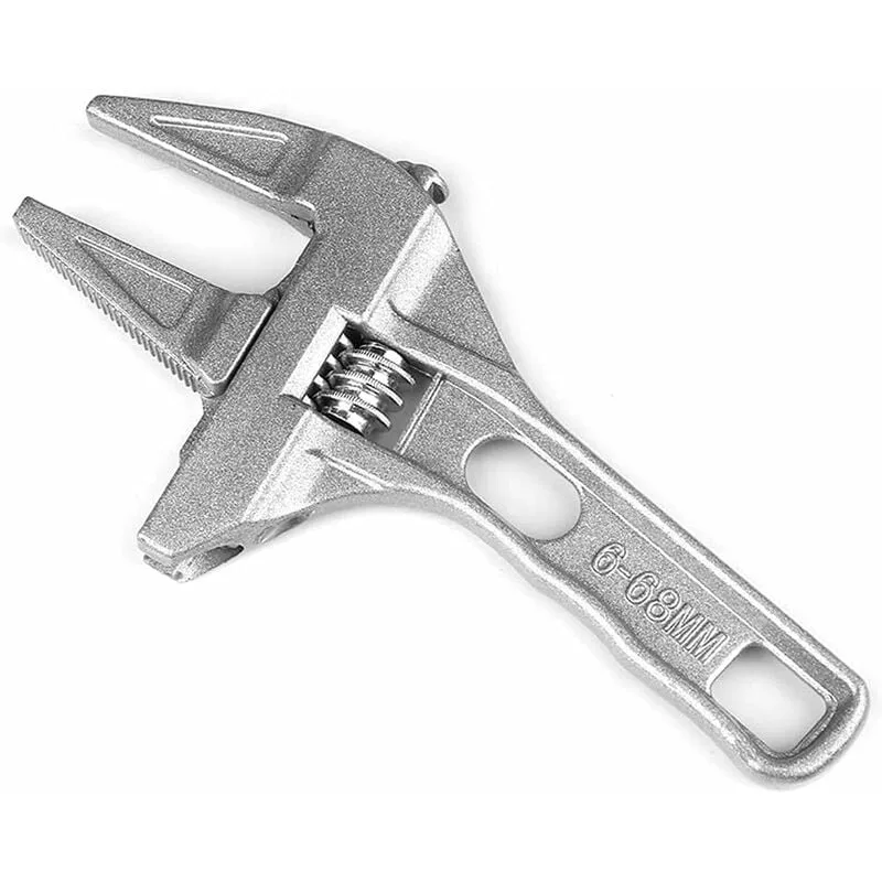 Llave inglesa de gran apertura, llave inglesa ajustable, multifunciones, 6-68 mm, plateada, para la fontanería en la cocina/baño