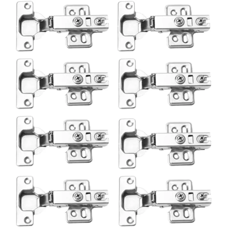 Paquete de 8 bisagras para gabinetes de cocina, dormitorio, comedor y dormitorio.