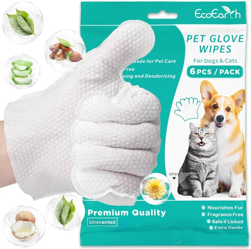 Guantes de baño desechables para el baño y el aseo de animales