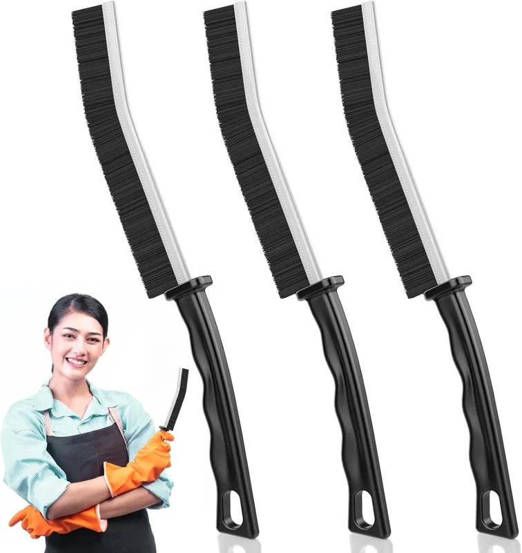 Cepillo de limpieza intersticial de piezas cepillo de limpieza baños cepillo para juntas azulejos cepillo cerdas duras para limpieza ranuras ventanas