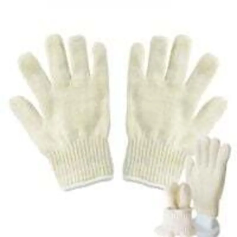 Guantes resistentes al calor, para horno, chimenea, resistentes al calor hasta 300°c, talla universal, beige (2 piezas)