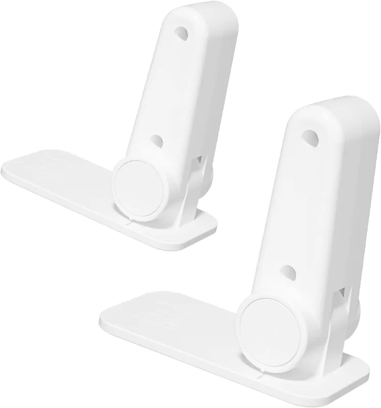 Cerradura para manija de puerta, 2 piezas, cerradura de seguridad para niños, cerradura autoadhesiva antiapertura (blanca)