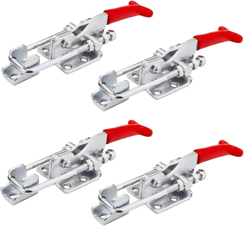 4 cierres de palanca de metal, abrazaderas de palanca de sujeción ajustables, abrazaderas de palanca de carpintero