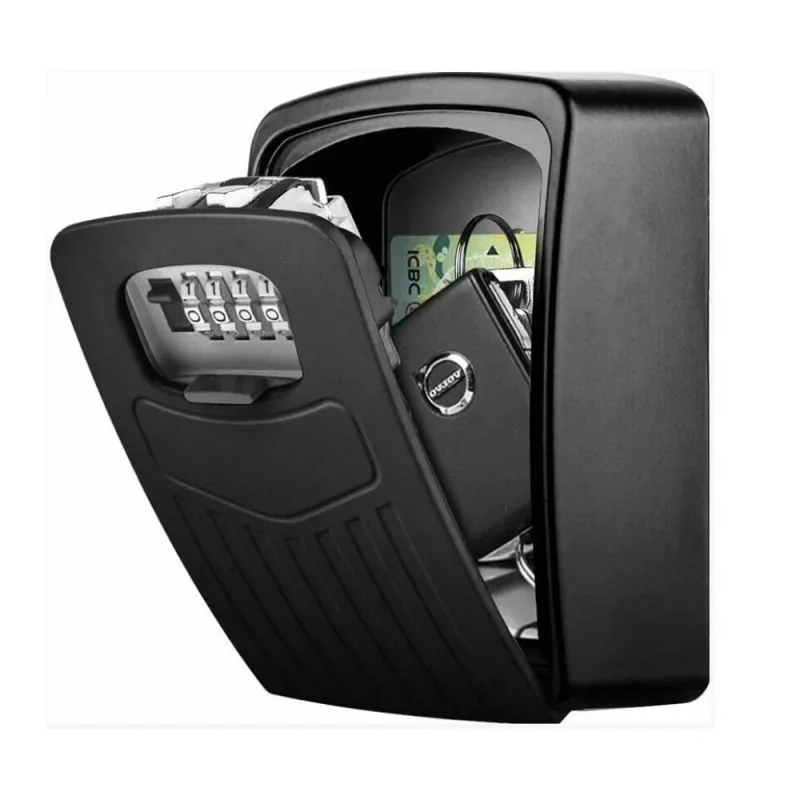 Caja seguridad para llaves caja llaves grande superior caja fuerte para llaves con código numérico dígitos caja llaves mural segura interior exterior