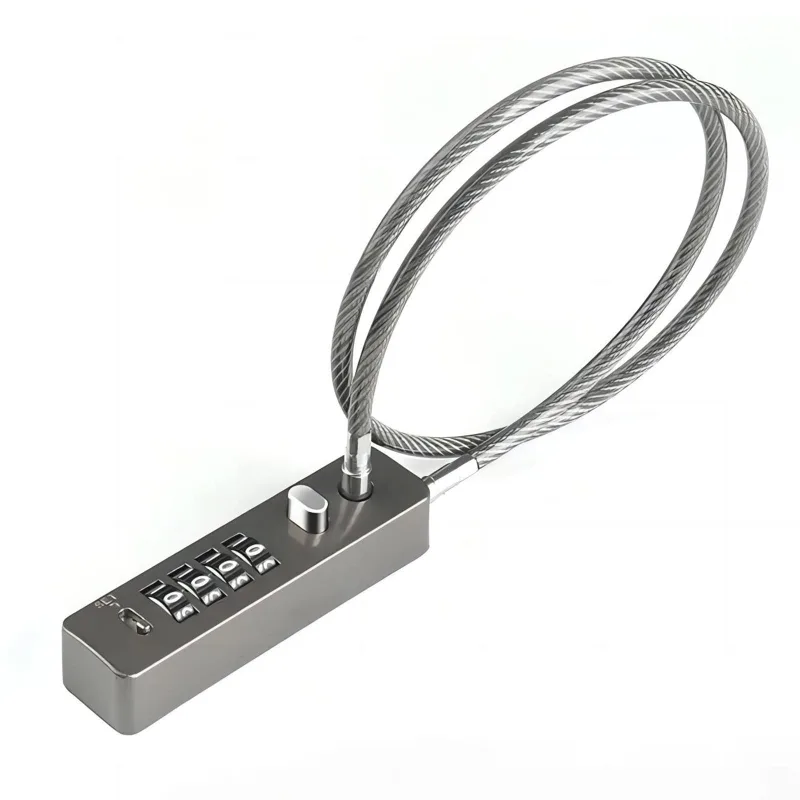 Candado de combinación de cable, candado de combinación de cable de 4 dígitos con contraseña reiniciable, candado de combinación de 30 cm de largo