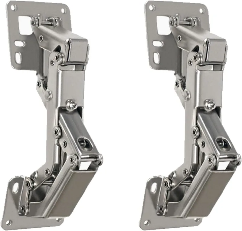 Bisagras atornilladas de 2 piezas (plateadas), bisagras de metal de 170 grados, bisagras para muebles con ángulo de apertura, adecuadas para gabinet