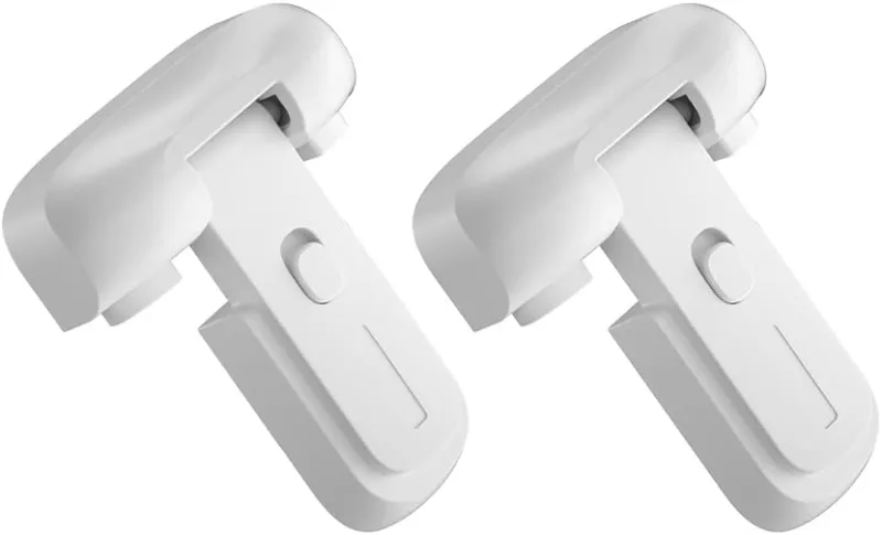 Piezas cerradura de seguridad para niños para una puerta del frigorífico fácil de instalar utiliza adhesivo vhb no se necesitan herramientas brocas