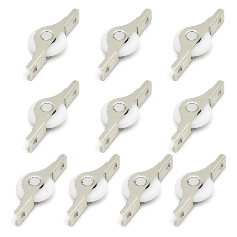 10pcs mini ruedas de goma blanda con placa de metal y tornillos para muebles de apoyo suave y seguro, macetas y aparatos de cocina