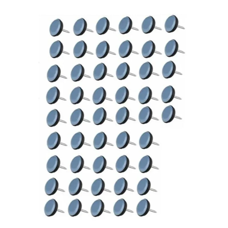 50 almohadillas de teflón con clavos (19 mm), almohadillas redondas de fieltro para sofá, escritorio y mesa.