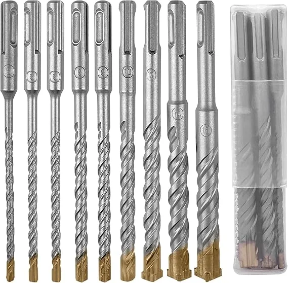Juego de brocas sds plus para brocas de hormigón sds plus juego de brocas posee filos de corte para usar en hormigón ladrillos
