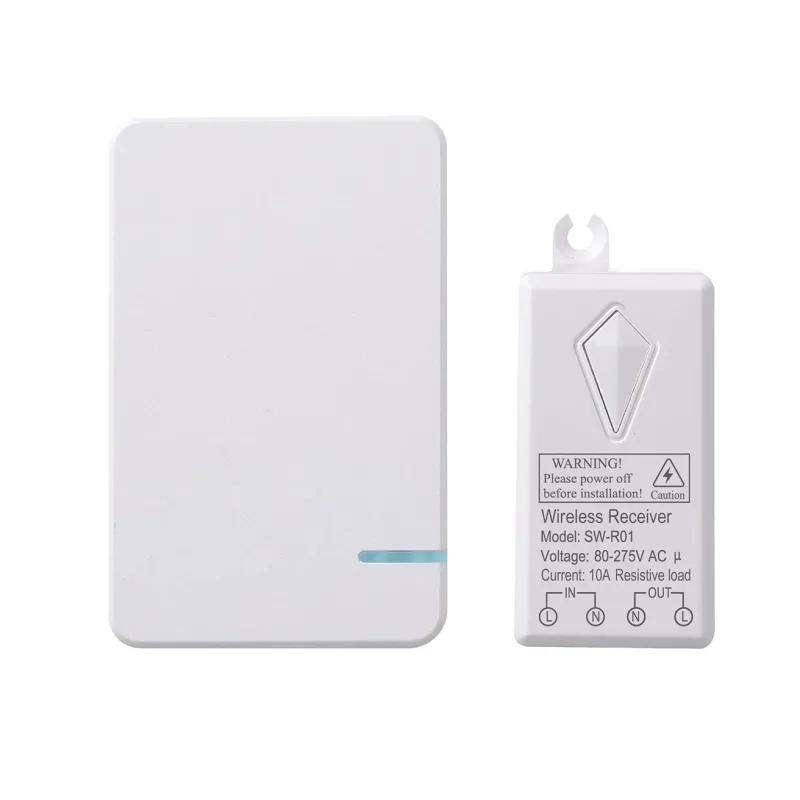 Kit de interruptor y receptor inalámbrico, mando a distancia portátil para aplique de pared y plafón, accesorio para bombilla led